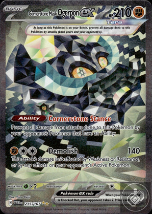 Cornerstone Mask Ogerpon ex 215/167 Twilight Masquerade Pokemon