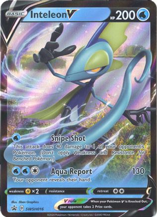Inteleon V SWSH016 Holo Promo Sword & Shield Promo Pokemon