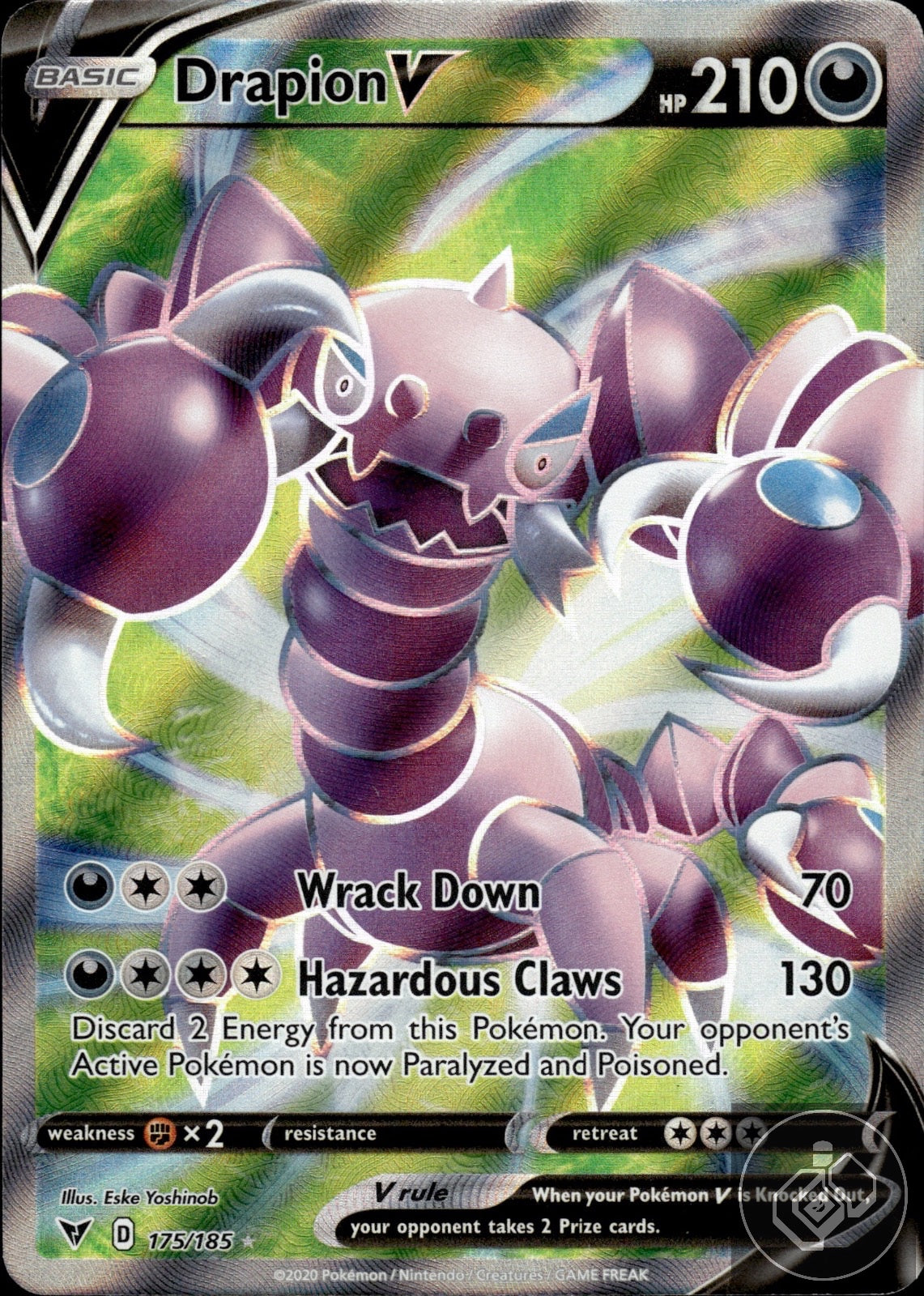Drapion V 175/185 Ultra Rare Vivid Voltage Pokemon
