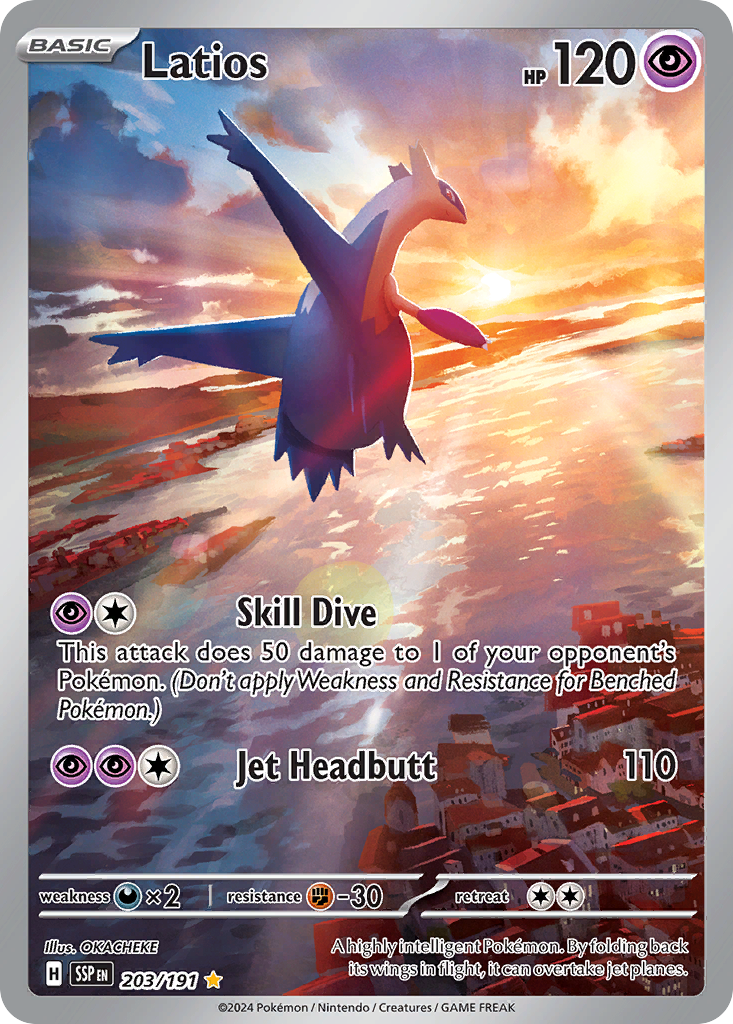 Latios 203/191 Illustration Rare Surging Sparks Pokemon