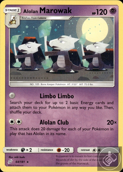 Alolan Marowak 64/181 Rare Team Up Pokemon