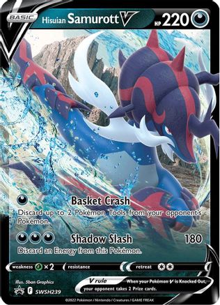 Hisuian Samurott V SWSH239 Holo Promo Sword & Shield Promo Pokemon