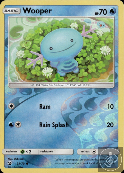 Wooper 25/70 Common Dragon Majesty Pokemon Reverse Holo