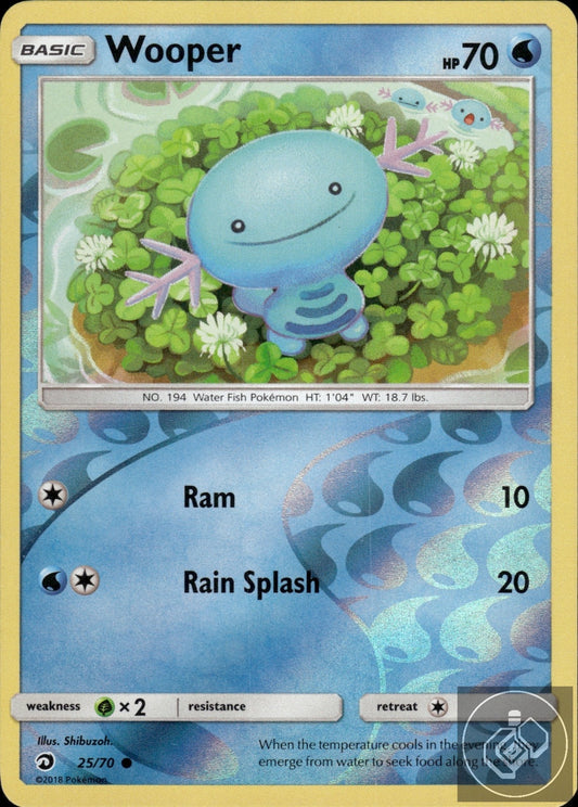 Wooper 25/70 Common Dragon Majesty Pokemon Reverse Holo