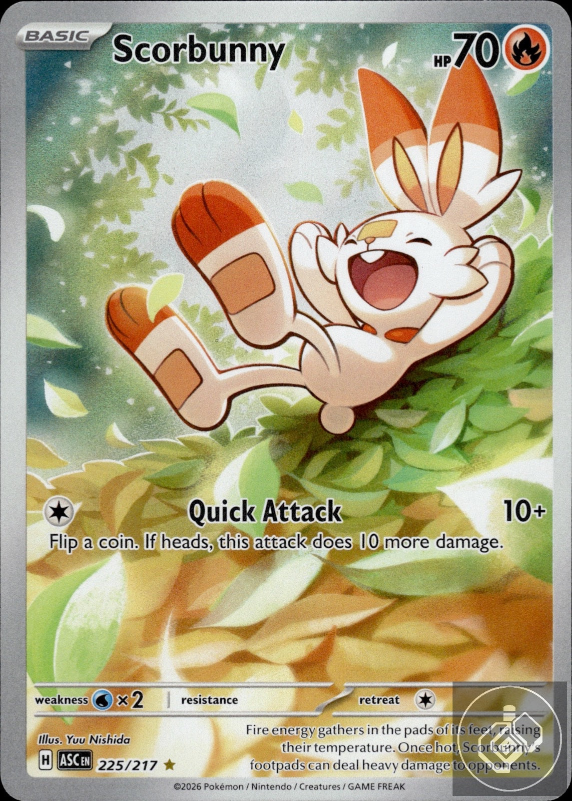 Scorbunny 225/217 Illustration Rare Ascended Heroes Pokemon