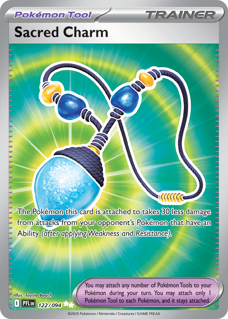 Sacred Charm 122/094 Ultra Rare Phantasmal Flames Pokemon