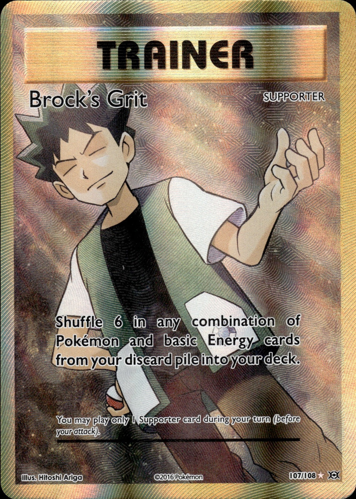 Brock's Grit 107/108 Ultra Rare Evolutions Pokemon
