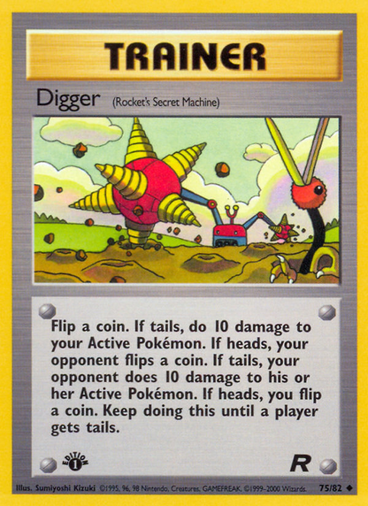 Digger 75/82 Uncommon Team Rocket Pokemon Unlimited
