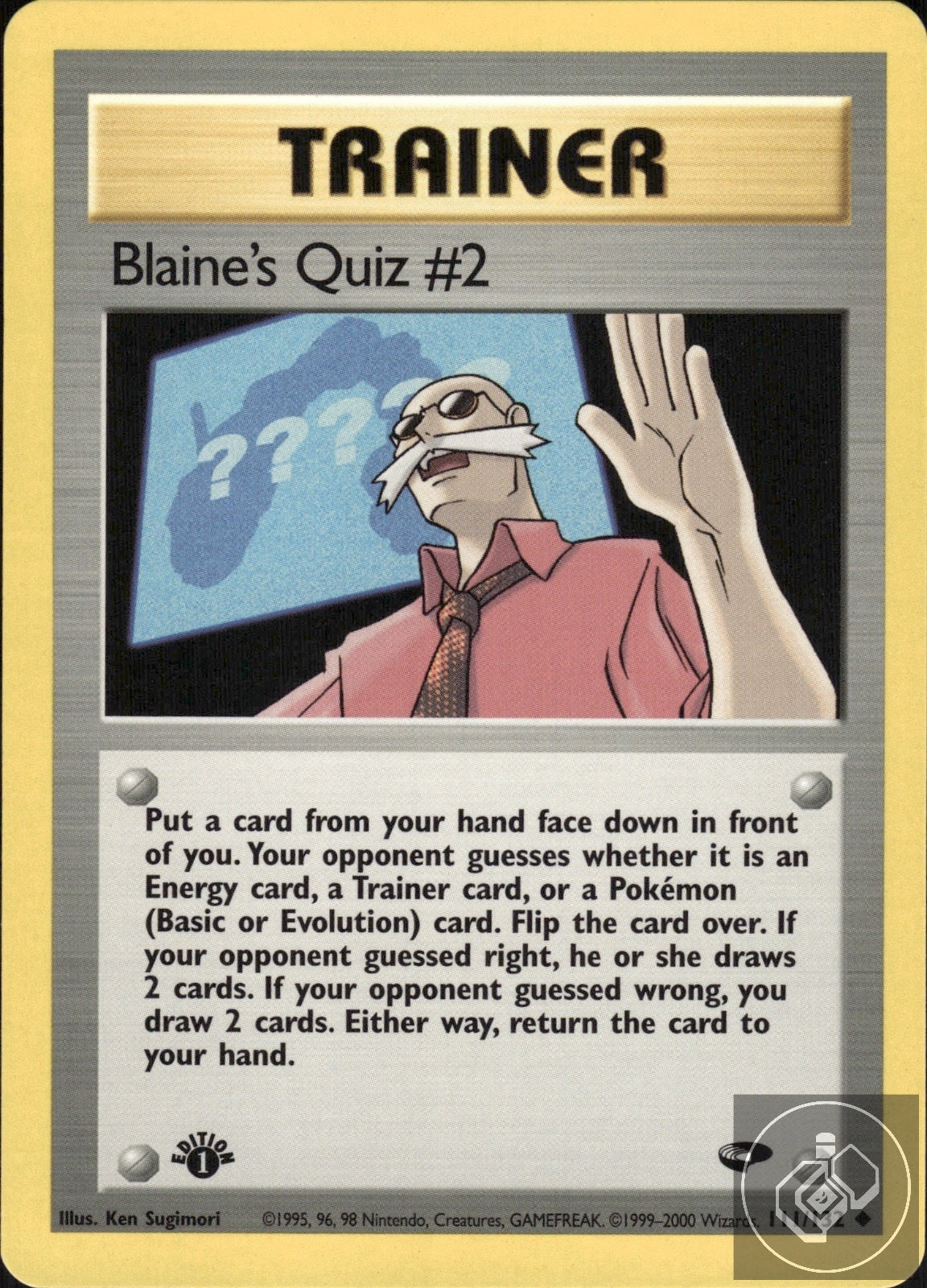 Blaine's Quiz #2 111/132 Uncommon Gym Challenge Pokemon 1st Edition