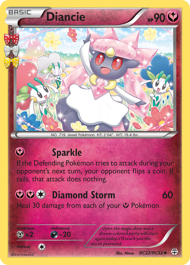 Diancie RC22/RC32 Uncommon Generations Pokemon Holo