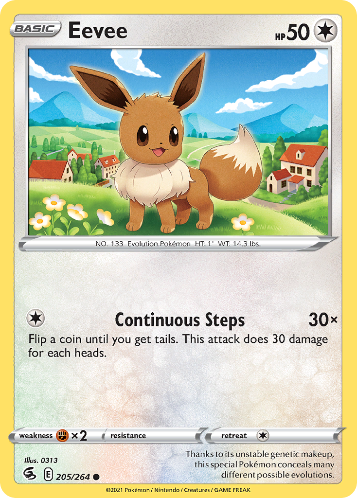 Eevee 205/264 Common Fusion Strike Pokemon