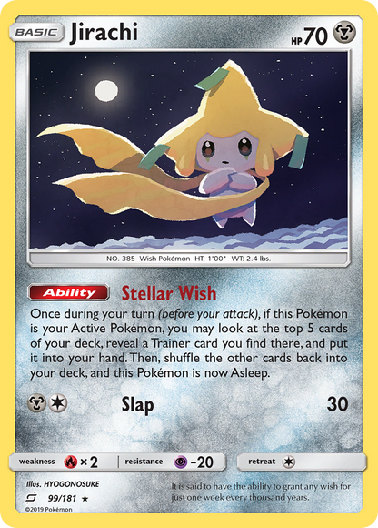 Jirachi 99/181 Holo Rare Team Up Pokemon