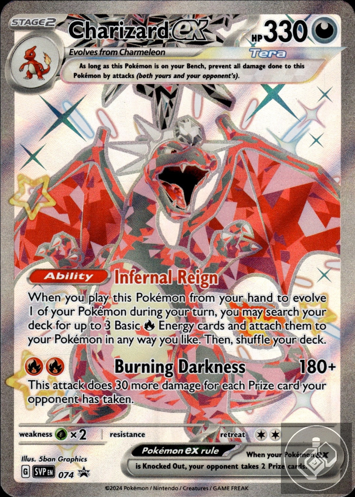 Charizard ex 074 Holo Promo Scarlet & Violet Promo Pokemon