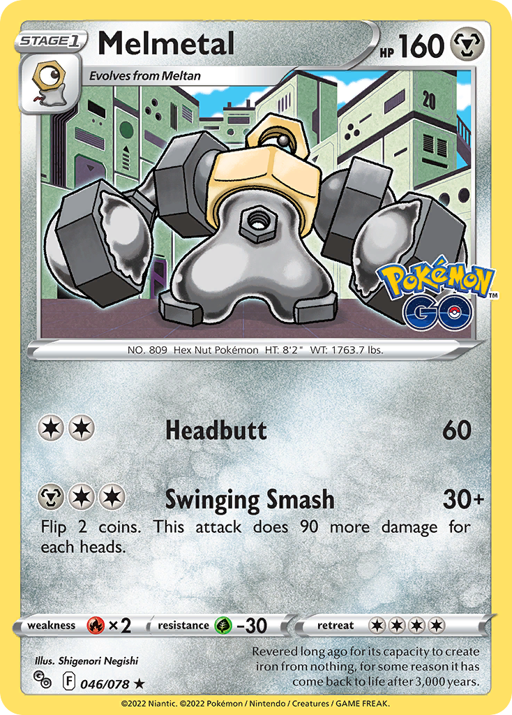 Melmetal 046/078 Holo Rare Pokemon GO Pokemon