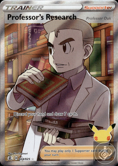 Professor's Research (Professor Oak) 024/025 Ultra Rare Celebrations Pokemon