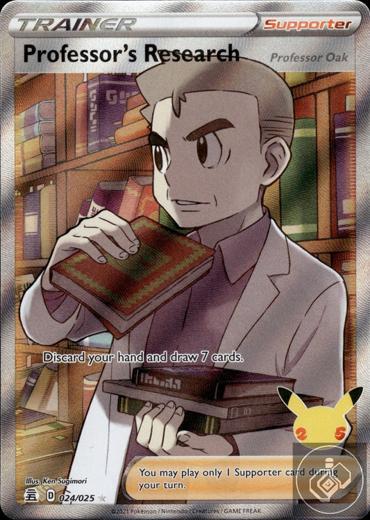 Professor's Research (Professor Oak) 024/025 Ultra Rare Celebrations Pokemon