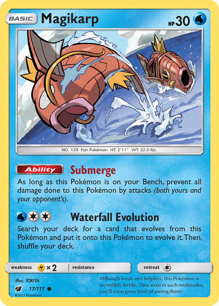 Magikarp 17/111 Common Crimson Invasion Pokemon Reverse Holo
