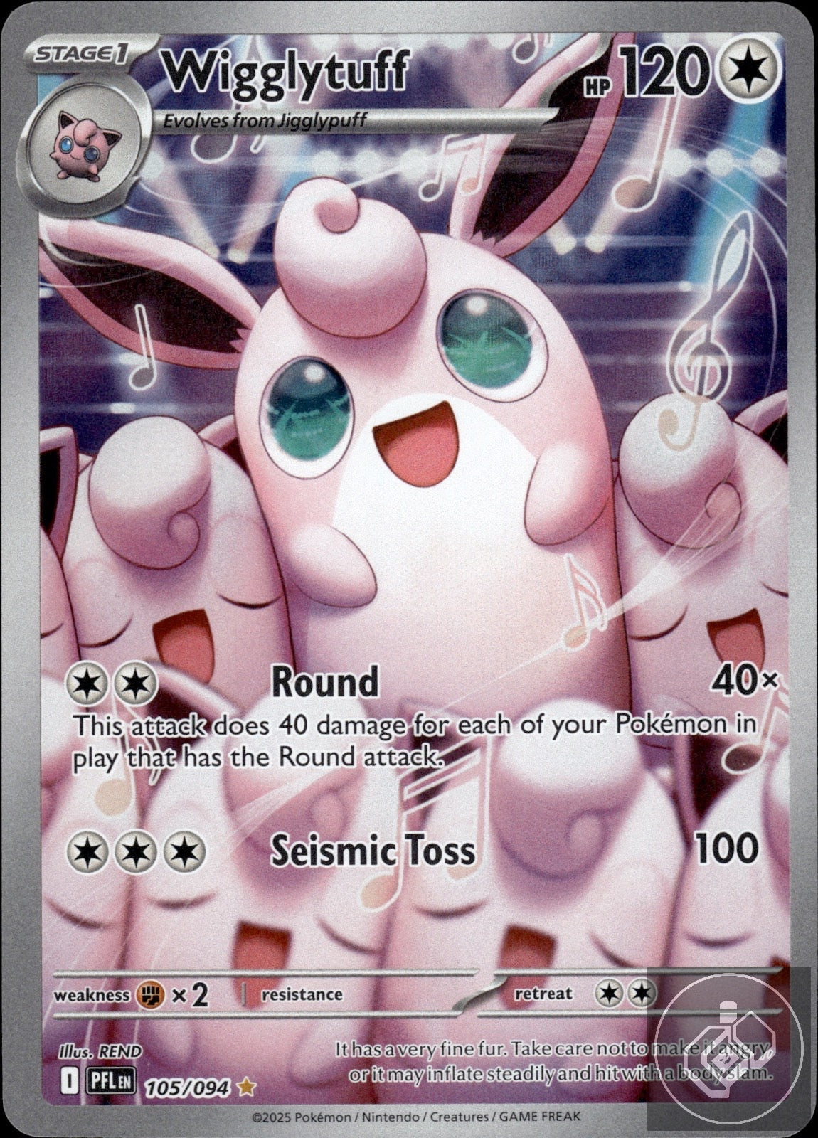 Wigglytuff 105/094 Illustration Rare Phantasmal Flames Pokemon