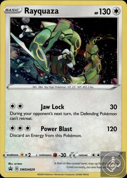 Rayquaza SWSH029 Holo Promo Sword & Shield Promo Pokemon