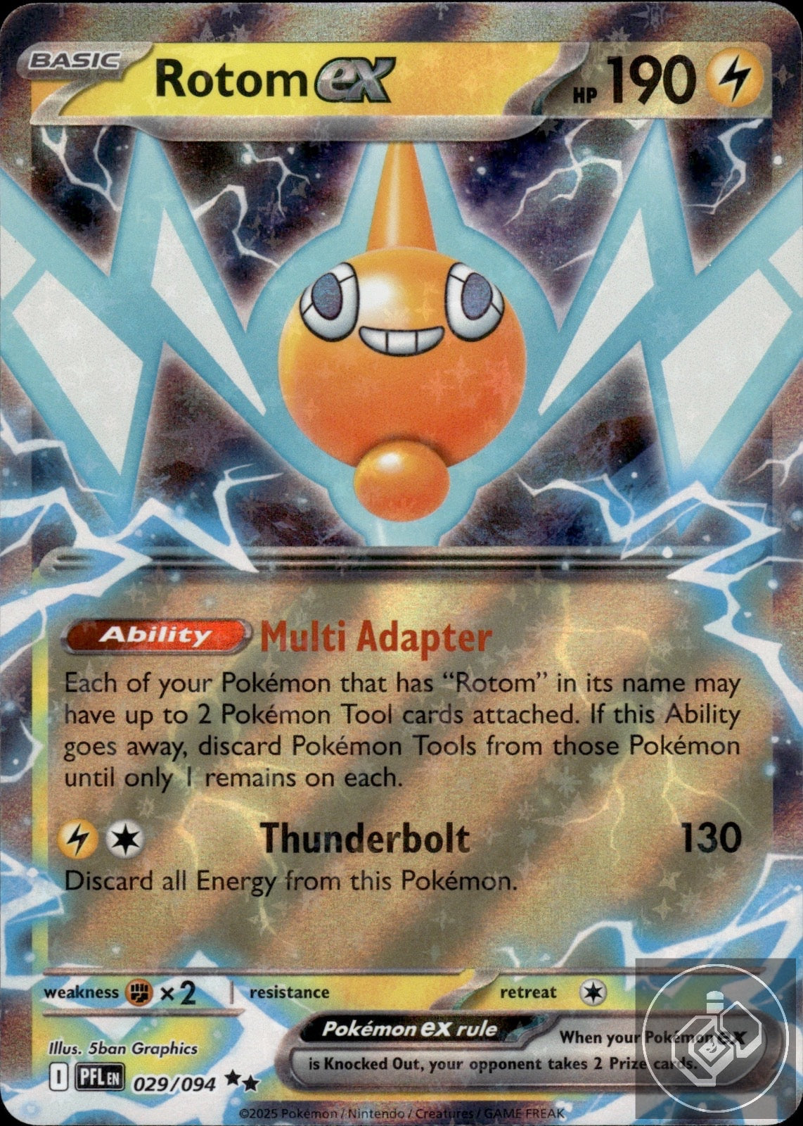 Rotom ex 029/094 Double Rare Phantasmal Flames Pokemon