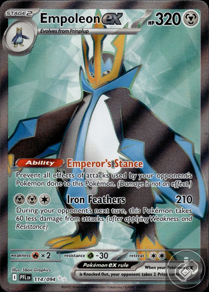 Empoleon ex 114/094 Ultra Rare Phantasmal Flames Pokemon