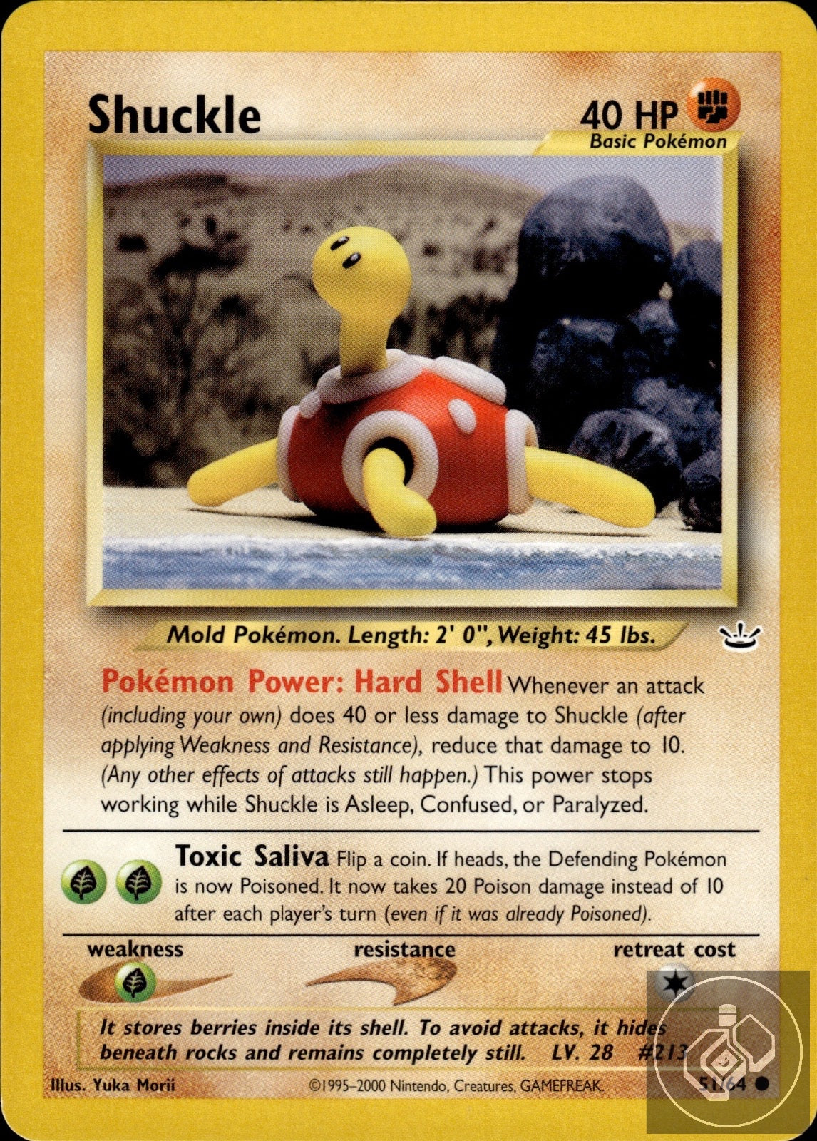 Shuckle 51/64 Common Neo Revelation Pokemon Unlimited