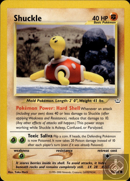 Shuckle 51/64 Common Neo Revelation Pokemon Unlimited