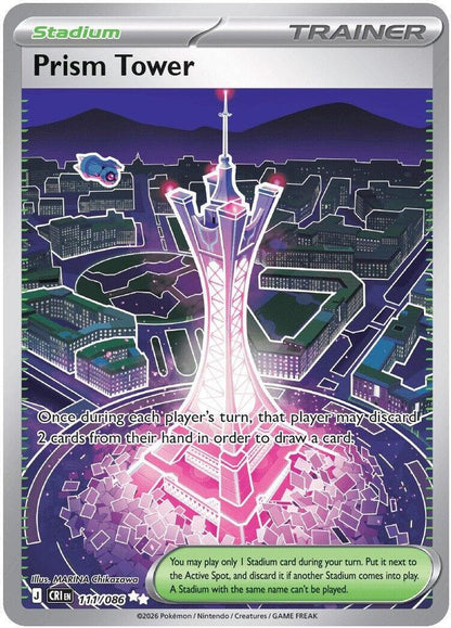 Prism Tower 111/086 Ultra Rare Chaos Rising Pokemon Holo