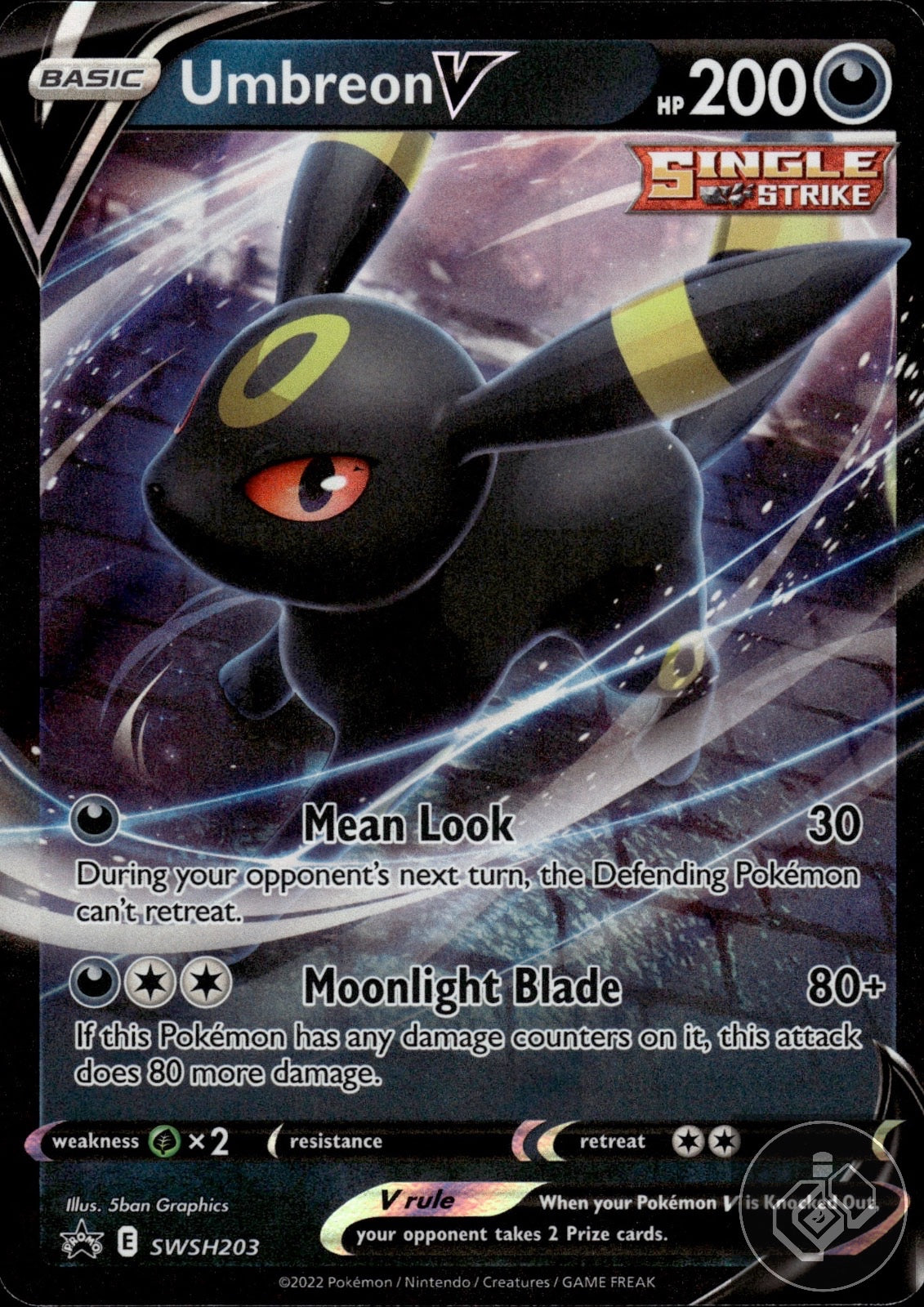 Umbreon V SWSH203 Holo Promo Sword & Shield Promo Pokemon