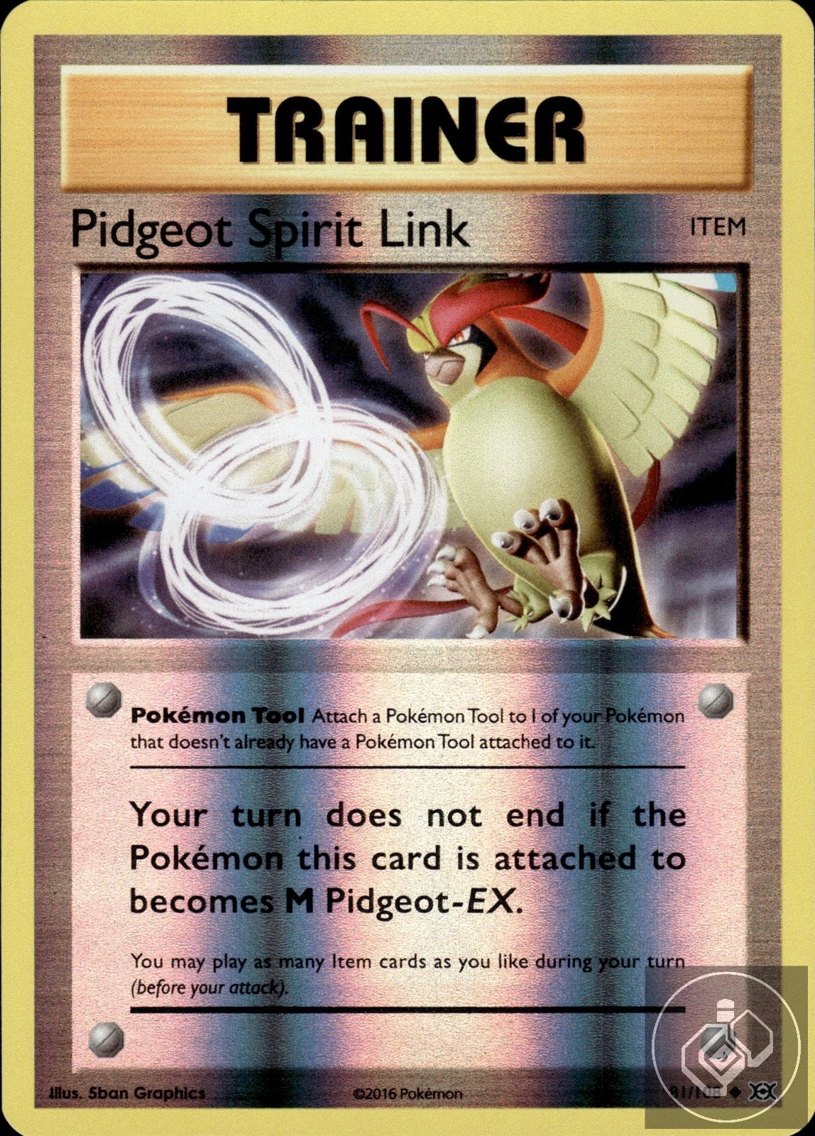 Pidgeot Spirit Link 81/108 Uncommon Evolutions Pokemon Reverse Holo
