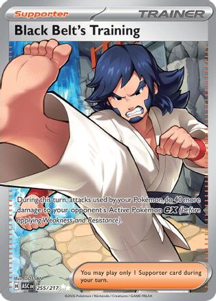 Black Belt's Training 255/217 Ultra Rare Ascended Heroes Pokemon