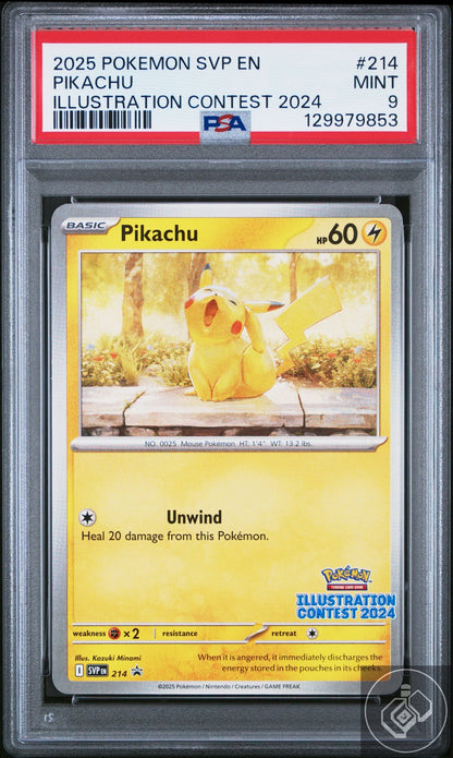 Pikachu 214 Illustration Contest 2024 Svp En-sv Black Star Promo Pokemon PSA 9