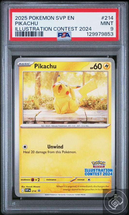 Pikachu 214 Illustration Contest 2024 Svp En-sv Black Star Promo Pokemon PSA 9