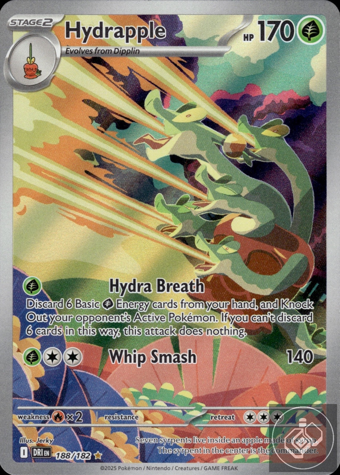 Hydrapple 188/182 Illustration Rare Destined Rivals Pokemon