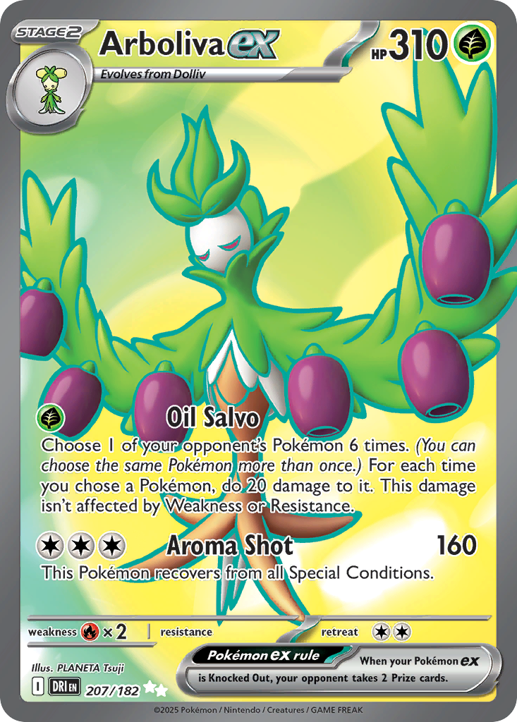 Arboliva ex 207/182 Ultra Rare Destined Rivals Pokemon