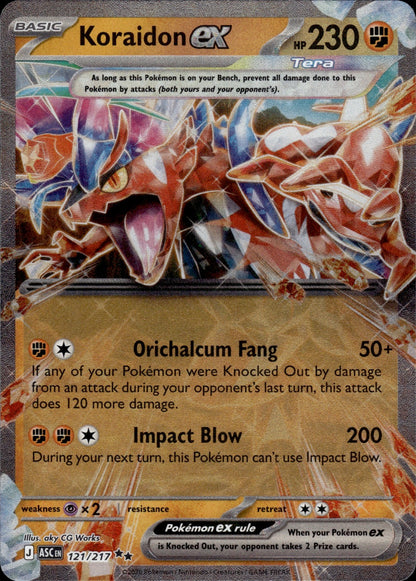 Koraidon ex 121/217 Double Rare Ascended Heroes Pokemon