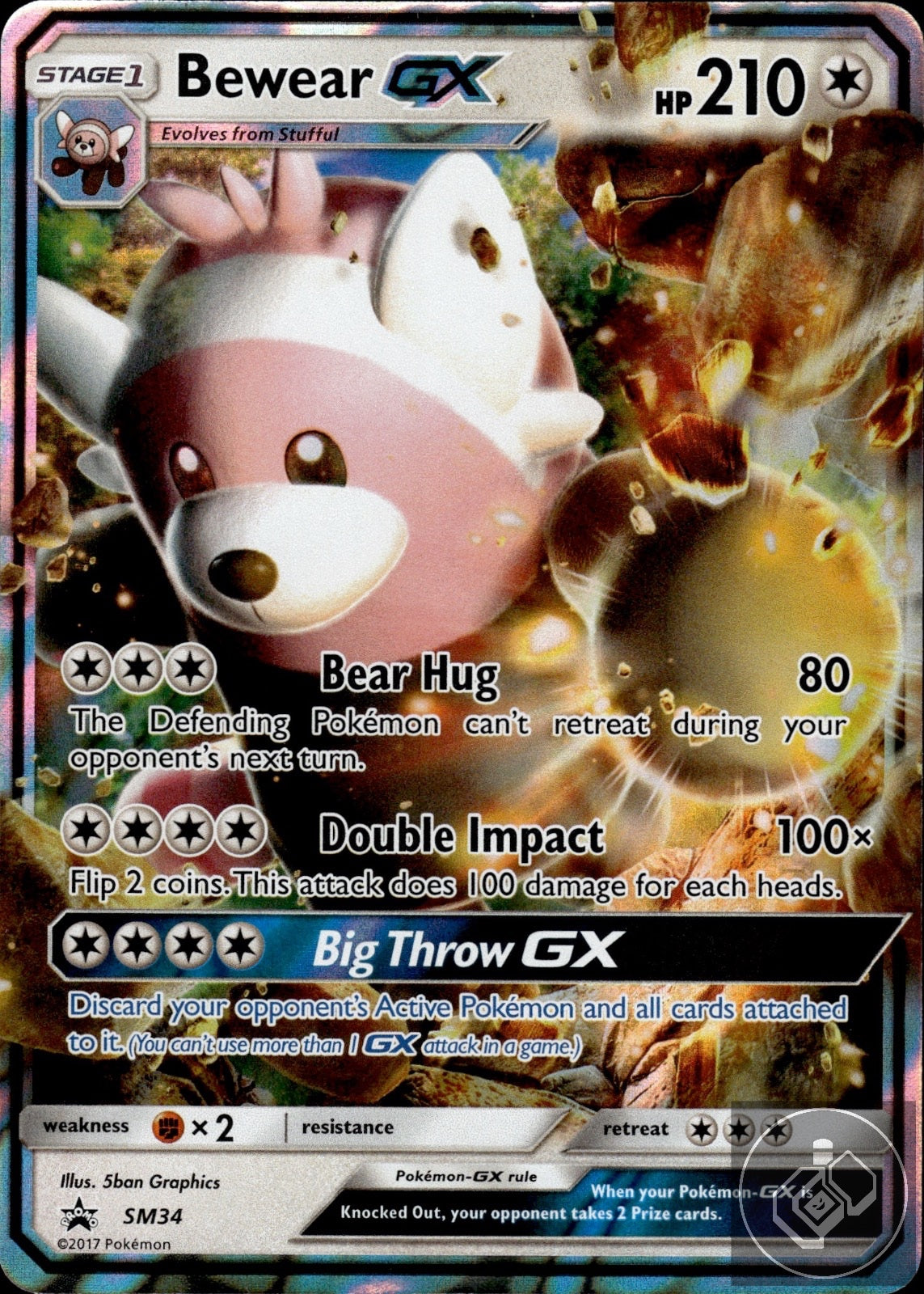 Bewear GX - SM34 Holo Promo Sun & Moon Promo Pokemon
