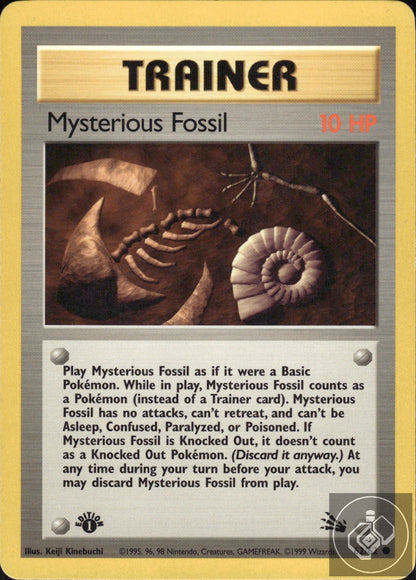 Mysterious Fossil 62/62 Common Fossil Pokemon 1st Edition