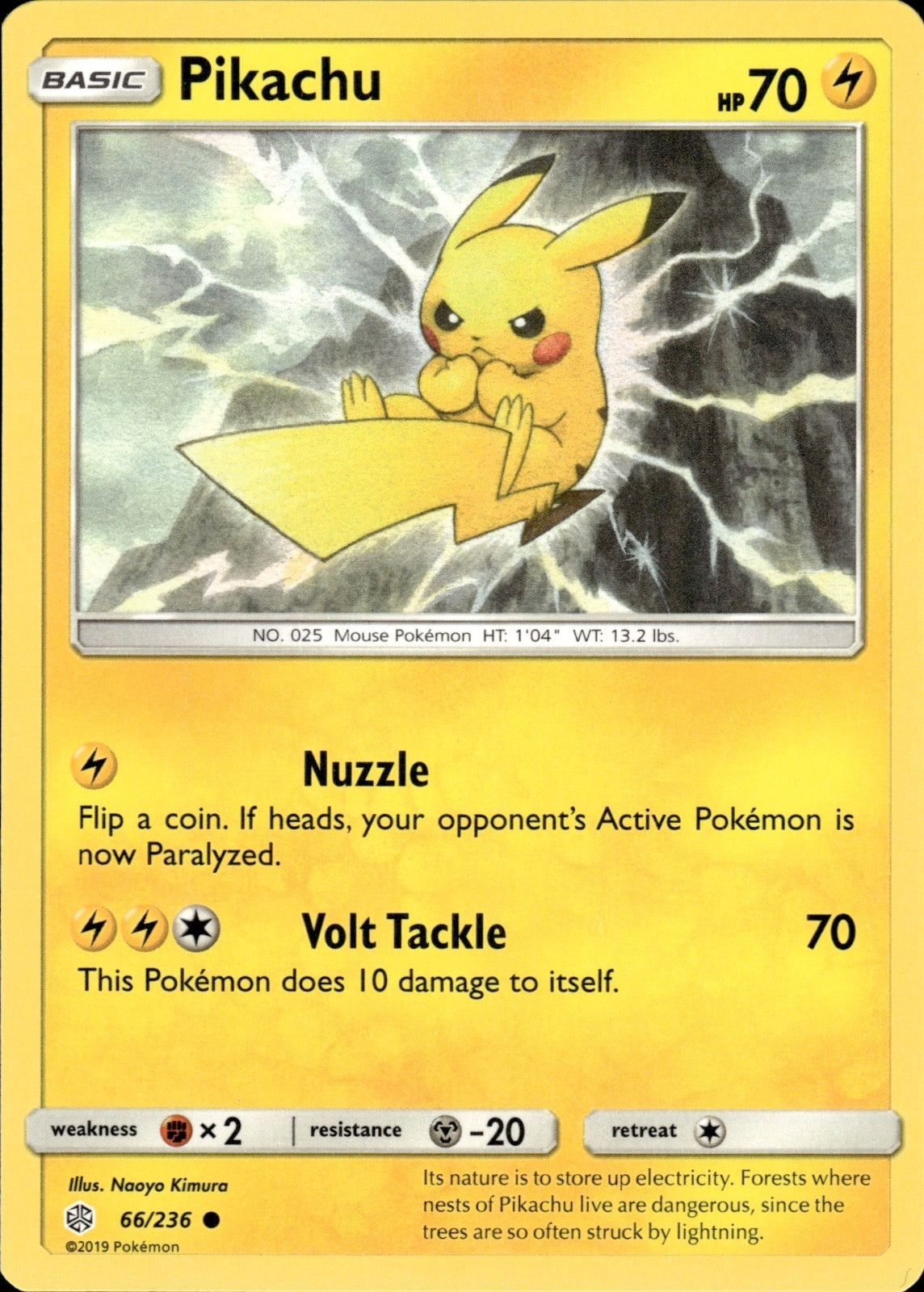Pikachu 66/236 Common Cosmic Eclipse Pokemon