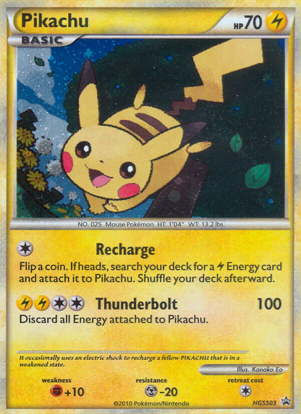 Pikachu HGSS03 Promo HGSS Black Star Promos Pokemon