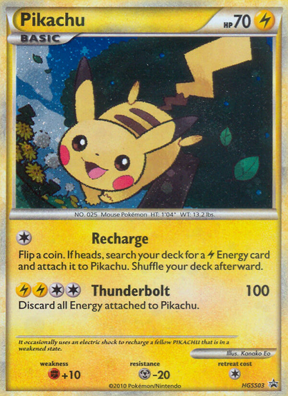 Pikachu HGSS03 Promo HGSS Black Star Promos Pokemon