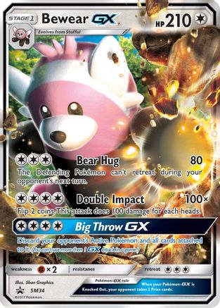 Bewear GX - SM34 Holo Promo Sun & Moon Promo Pokemon