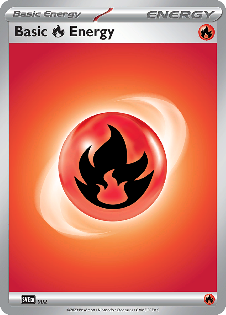 Basic Fire Energy 002 Common Scarlet & Violet Energies Pokemon Holo
