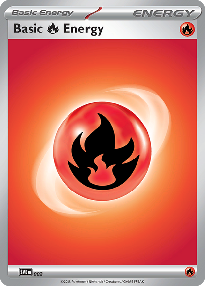 Basic Fire Energy 002 Common Scarlet & Violet Energies Pokemon Holo