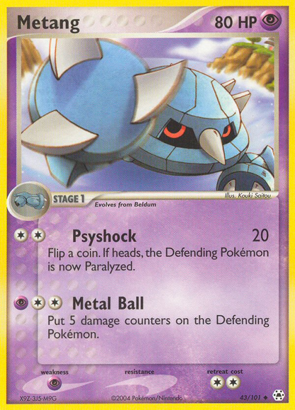 Metang 43/101 Uncommon Hidden Legends Pokemon