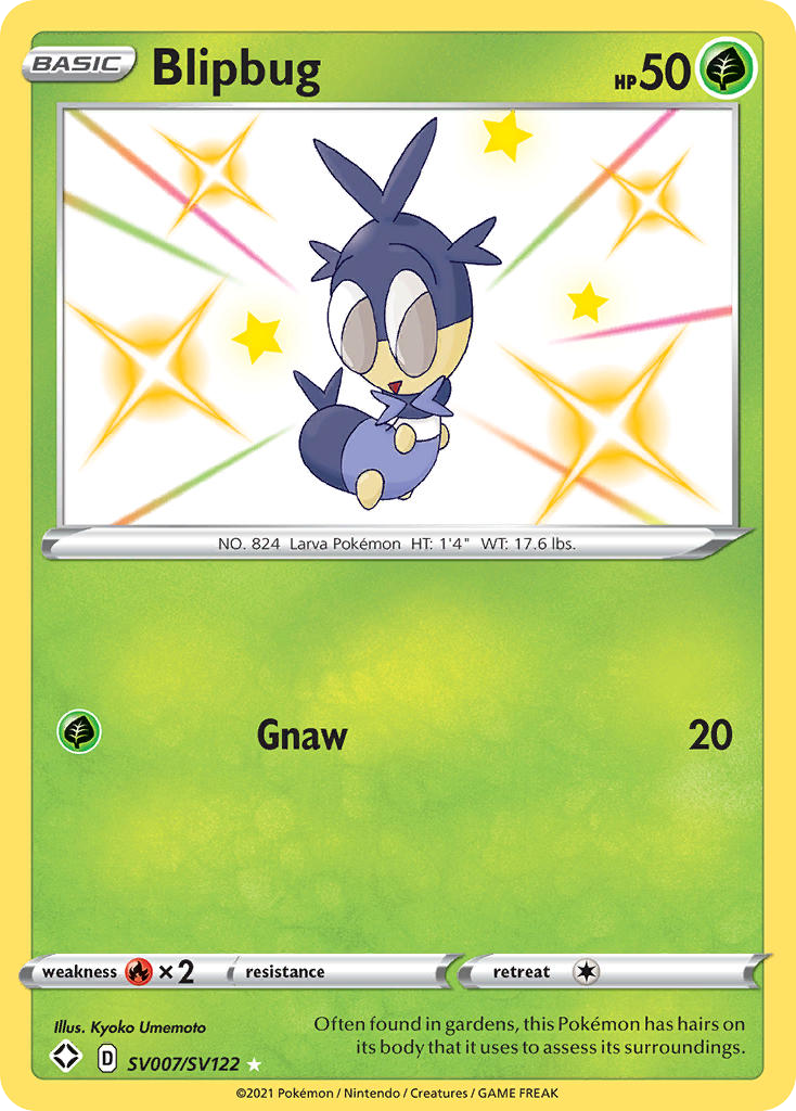 Blipbug SV007/SV122 Shiny Rare Shining Fates Shiny Vault Pokemon