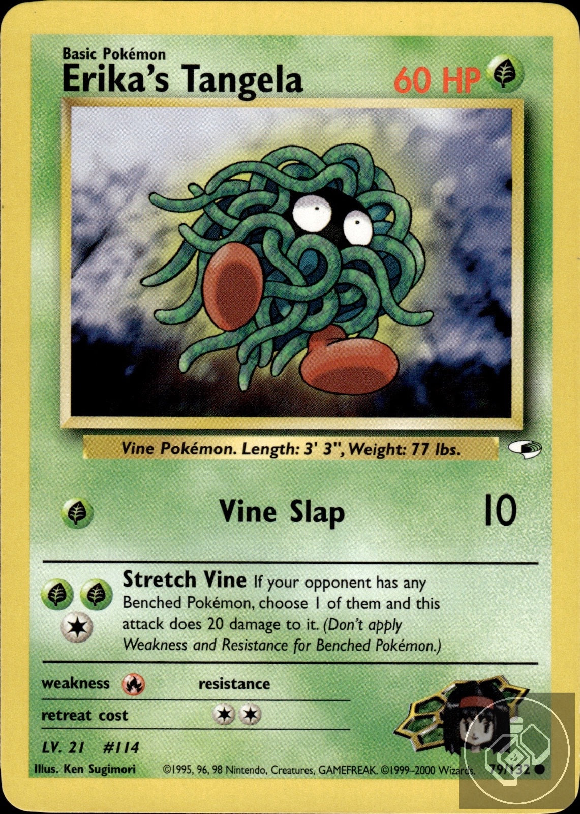 Erika's Tangela 79/132 Common Gym Heroes Pokemon Unlimited
