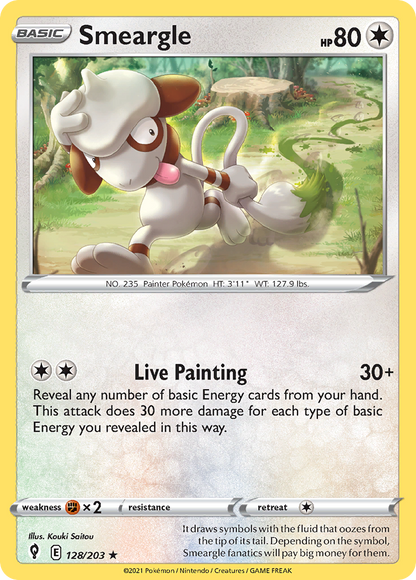 Smeargle 128/203 Rare Evolving Skies Pokemon Reverse Holo