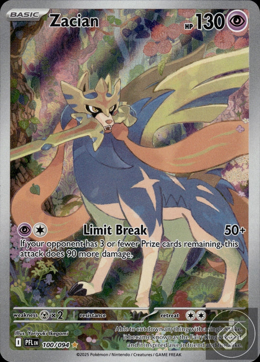 Zacian 100/094 Illustration Rare Phantasmal Flames Pokemon