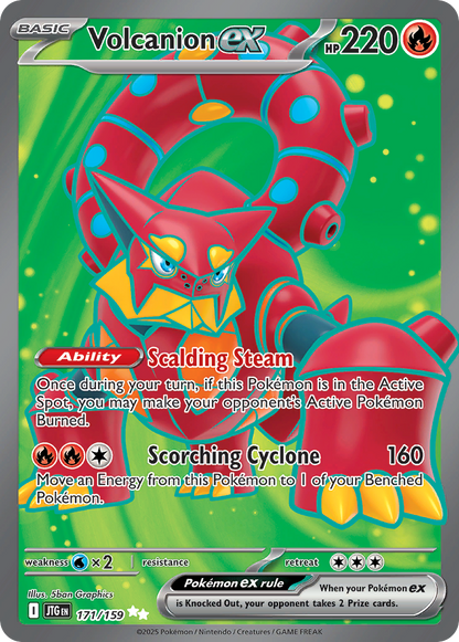 Volcanion ex 171/159 Ultra Rare Journey Together Pokemon